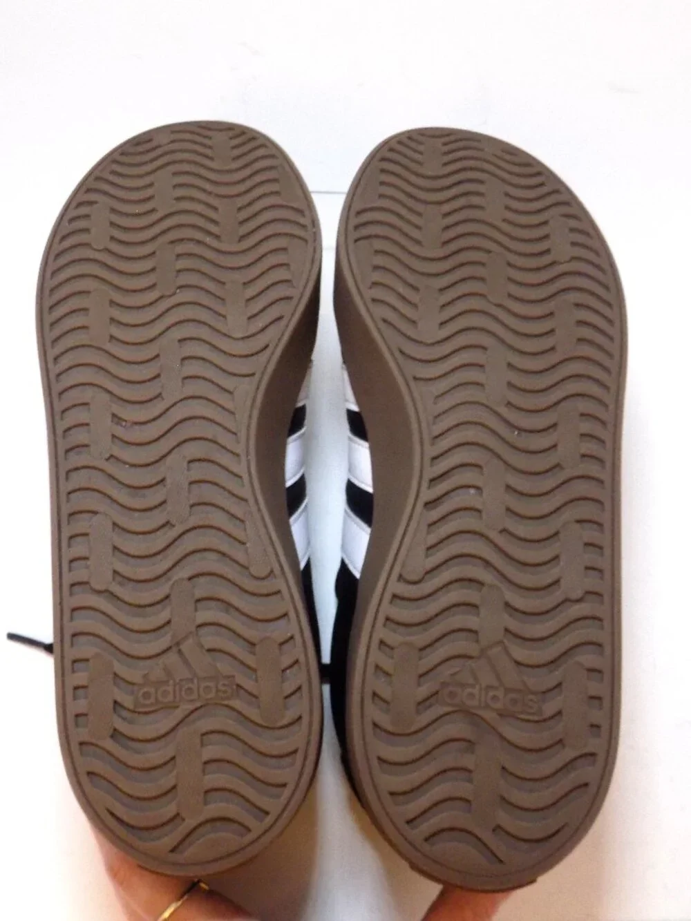 Adidas VL Court 3.0 Black White Gum- Men's Size 11.5